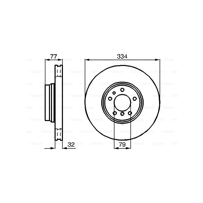 Jeu de 2 disques de frein avant BOSCH 0 986 478 623