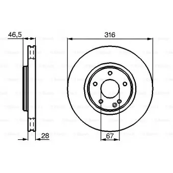 Jeu de 2 disques de frein avant BOSCH 0 986 478 625