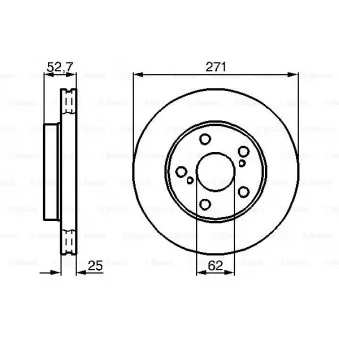 Jeu de 2 disques de frein avant BOSCH 0 986 478 631