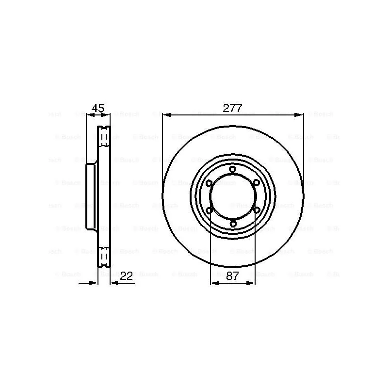 Jeu de 2 disques de frein avant BOSCH 0 986 478 635