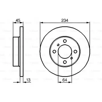 Jeu de 2 disques de frein avant BOSCH 0 986 478 636