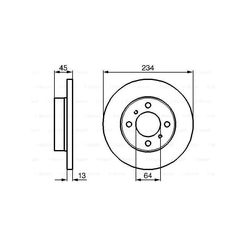 Jeu de 2 disques de frein avant BOSCH 0 986 478 636