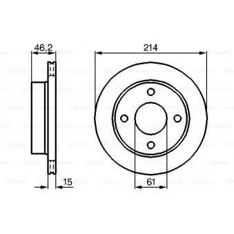 Jeu de 2 disques de frein avant BOSCH