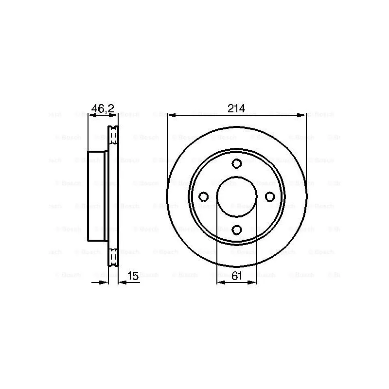 Jeu de 2 disques de frein avant BOSCH 0 986 478 637