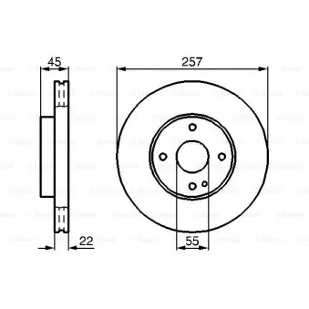 Jeu de 2 disques de frein avant BOSCH 0 986 478 638