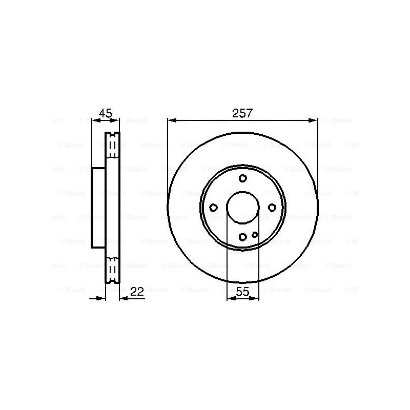 Jeu de 2 disques de frein avant BOSCH 0 986 478 638