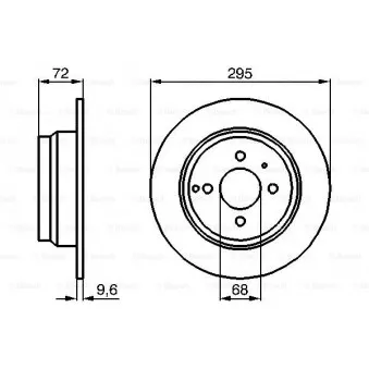 Jeu de 2 disques de frein arrière BOSCH 0 986 478 640