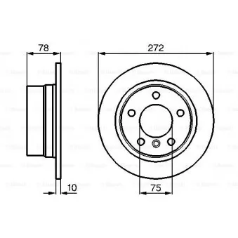 Jeu de 2 disques de frein arrière BOSCH 0 986 478 641
