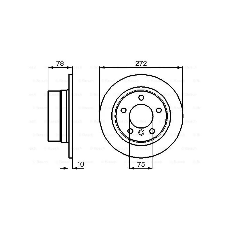Jeu de 2 disques de frein arrière BOSCH 0 986 478 641