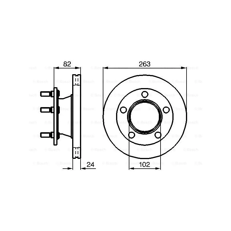 Jeu de 2 disques de frein avant BOSCH 0 986 478 643