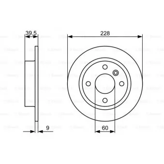 Jeu de 2 disques de frein arrière BOSCH 0 986 478 644