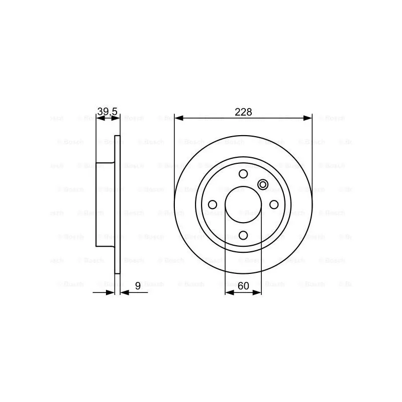 Jeu de 2 disques de frein arrière BOSCH 0 986 478 644
