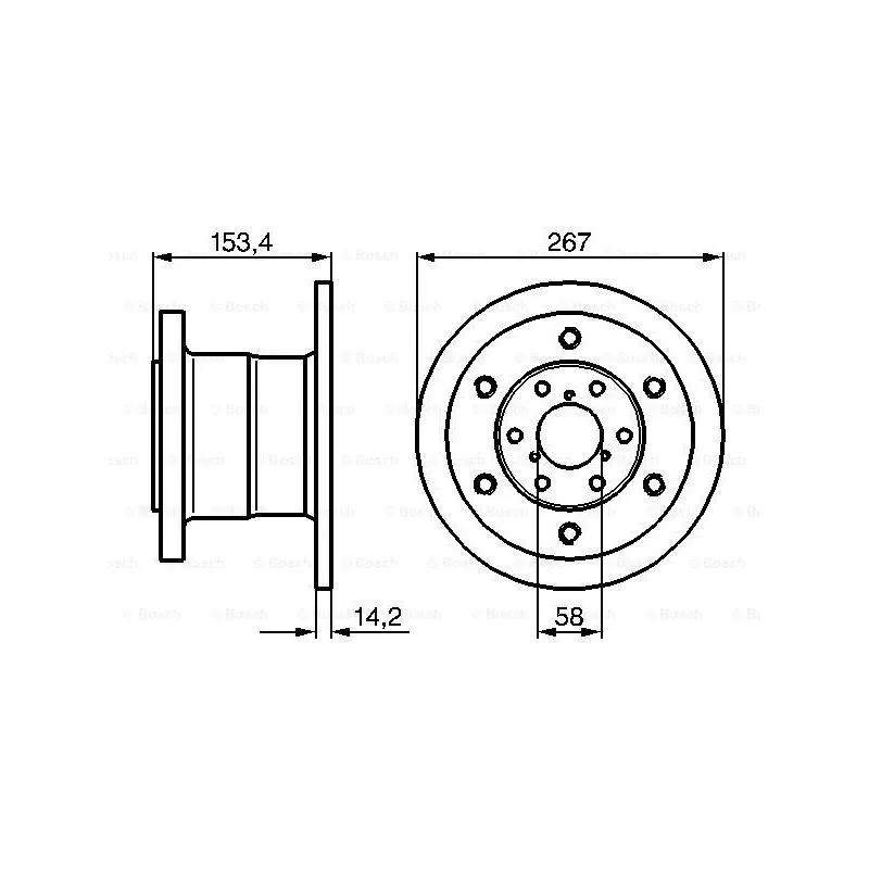 Jeu de 2 disques de frein avant BOSCH 0 986 478 647