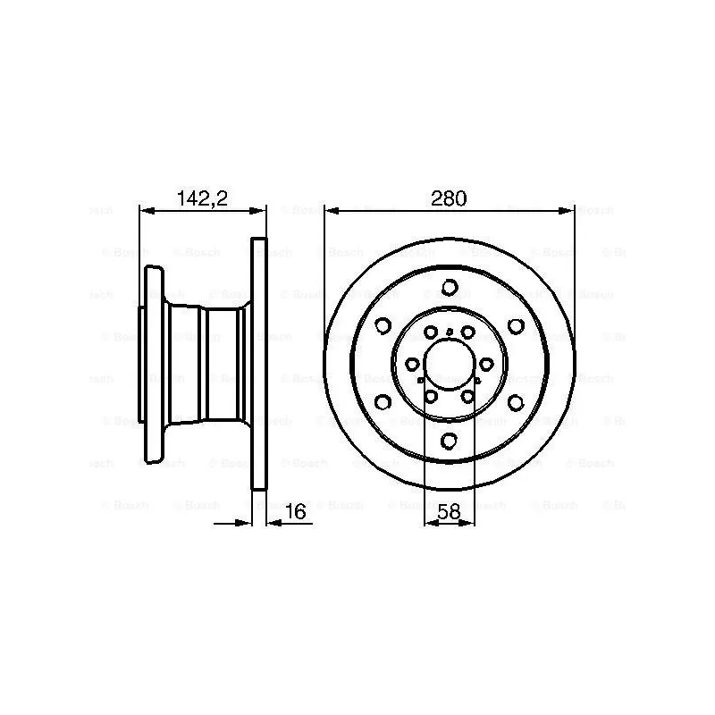 Jeu de 2 disques de frein avant BOSCH 0 986 478 649