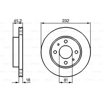 Jeu de 2 disques de frein avant BOSCH 0 986 478 650