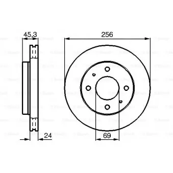 Jeu de 2 disques de frein avant BOSCH 0 986 478 652