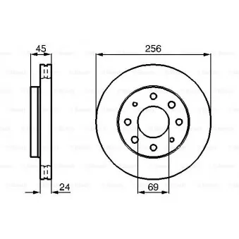 Jeu de 2 disques de frein avant BOSCH