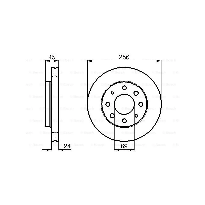 Jeu de 2 disques de frein avant BOSCH 0 986 478 654