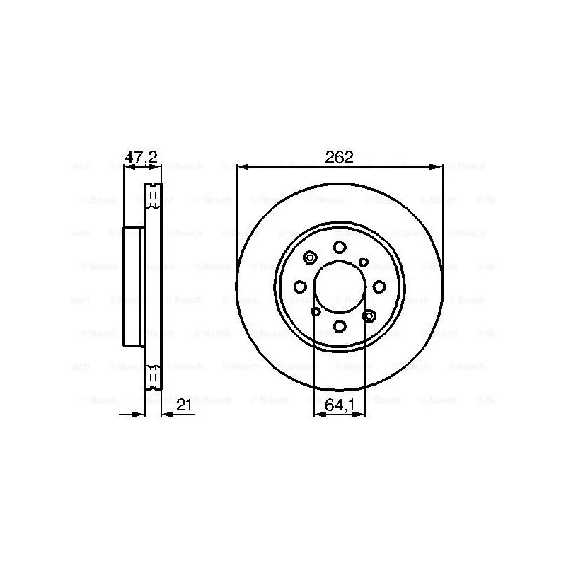 Jeu de 2 disques de frein avant BOSCH 0 986 478 657