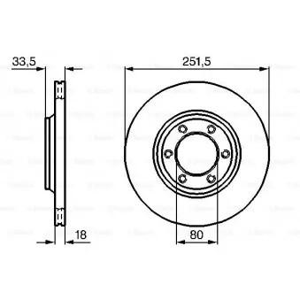 Jeu de 2 disques de frein avant BOSCH 0 986 478 658