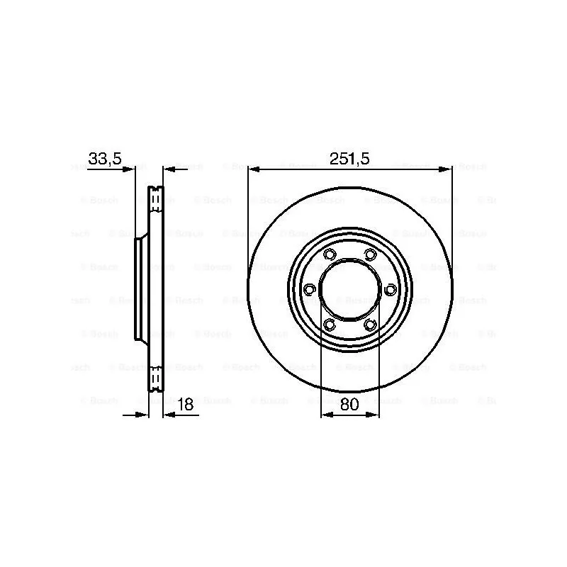 Jeu de 2 disques de frein avant BOSCH 0 986 478 658