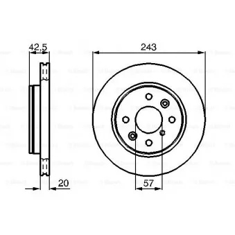 Jeu de 2 disques de frein avant BOSCH 0 986 478 659