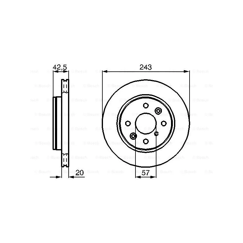 Jeu de 2 disques de frein avant BOSCH 0 986 478 659