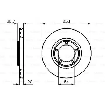 Jeu de 2 disques de frein avant BOSCH 0 986 478 664