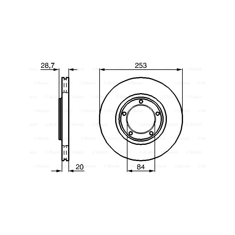 Jeu de 2 disques de frein avant BOSCH 0 986 478 664