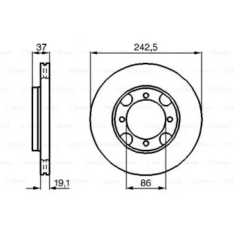 Jeu de 2 disques de frein avant BOSCH 0 986 478 665