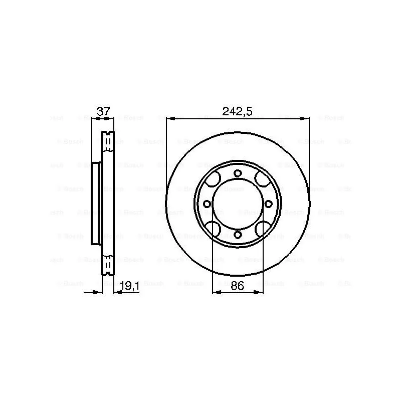 Jeu de 2 disques de frein avant BOSCH 0 986 478 665