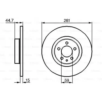 Jeu de 2 disques de frein avant BOSCH 0 986 478 668