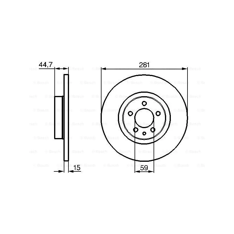Jeu de 2 disques de frein avant BOSCH 0 986 478 668