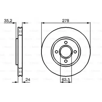 Jeu de 2 disques de frein avant BOSCH 0 986 478 670