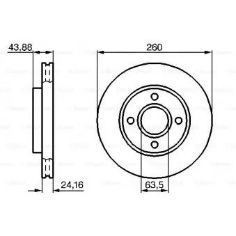 Jeu de 2 disques de frein avant BOSCH 0 986 478 671