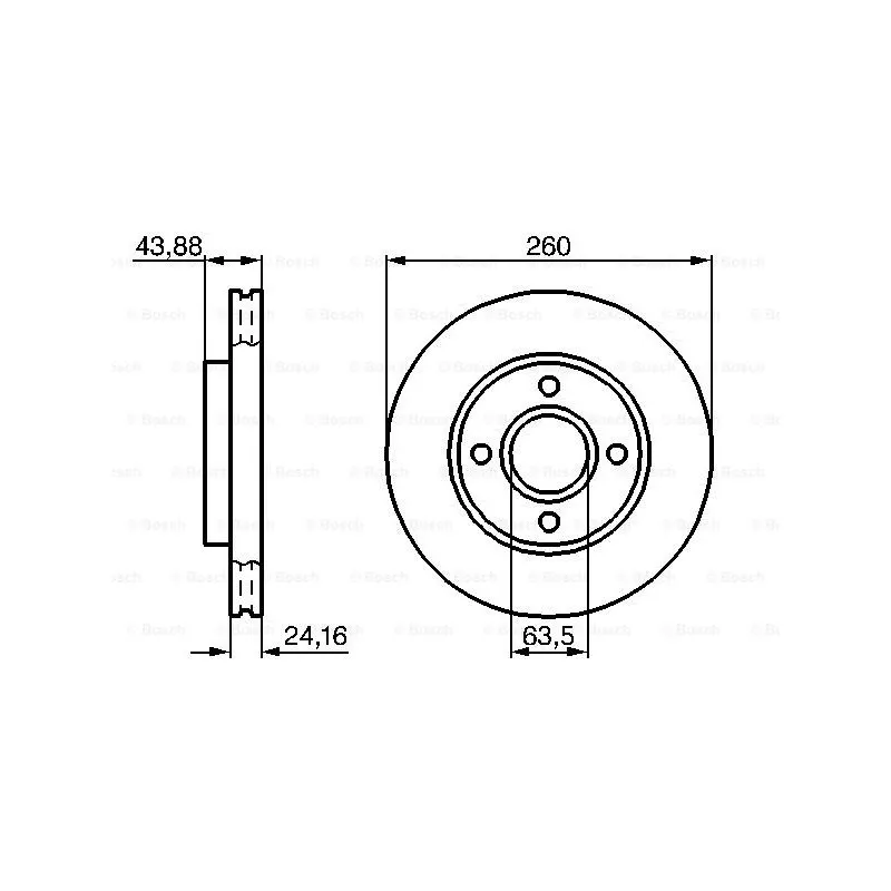 Jeu de 2 disques de frein avant BOSCH 0 986 478 671