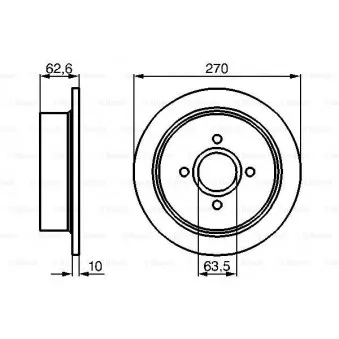 Jeu de 2 disques de frein arrière BOSCH 0 986 478 672