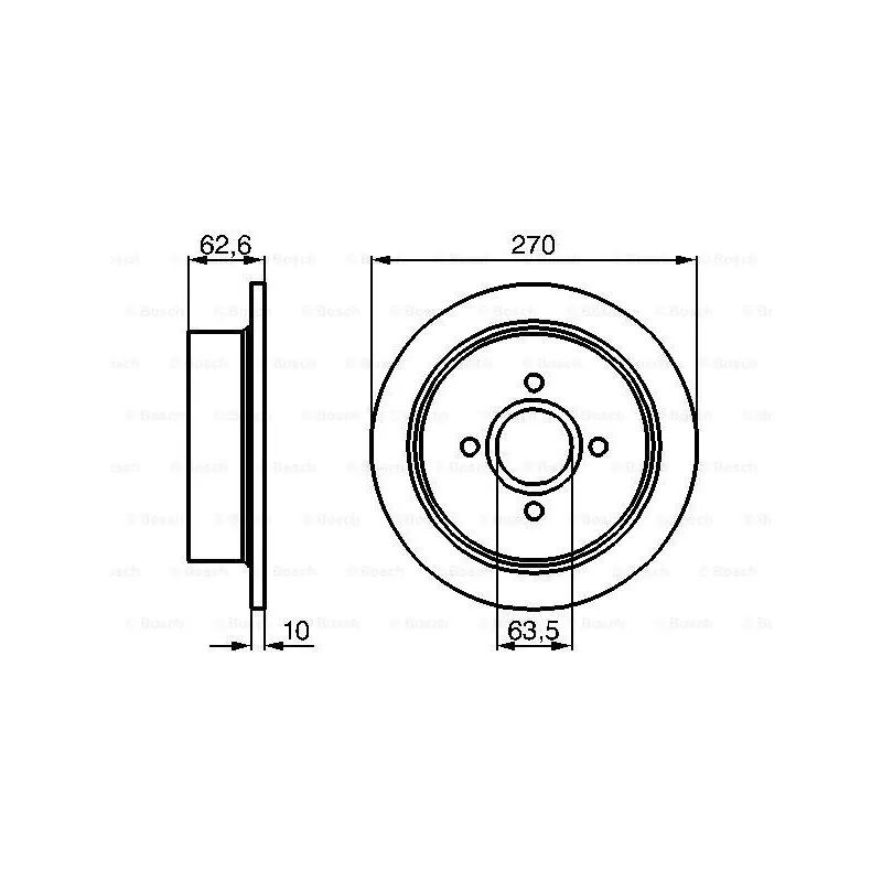 Jeu de 2 disques de frein arrière BOSCH 0 986 478 672
