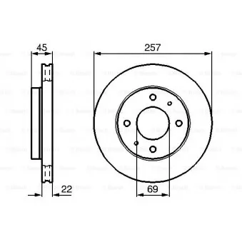 Jeu de 2 disques de frein avant BOSCH 0 986 478 673