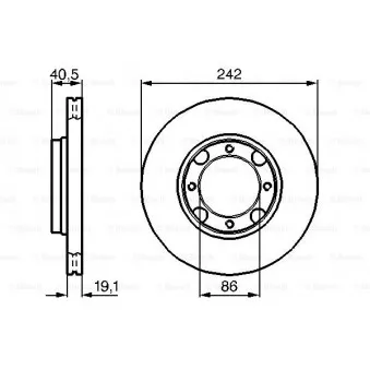 Jeu de 2 disques de frein avant BOSCH 0 986 478 674