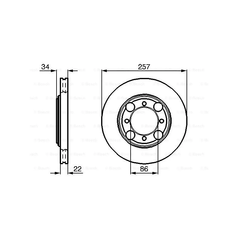 Jeu de 2 disques de frein avant BOSCH 0 986 478 675