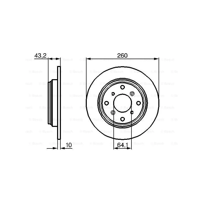 Jeu de 2 disques de frein arrière BOSCH 0 986 478 680