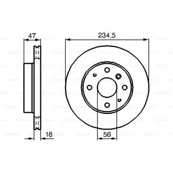 Jeu de 2 disques de frein avant BOSCH 0 986 478 684