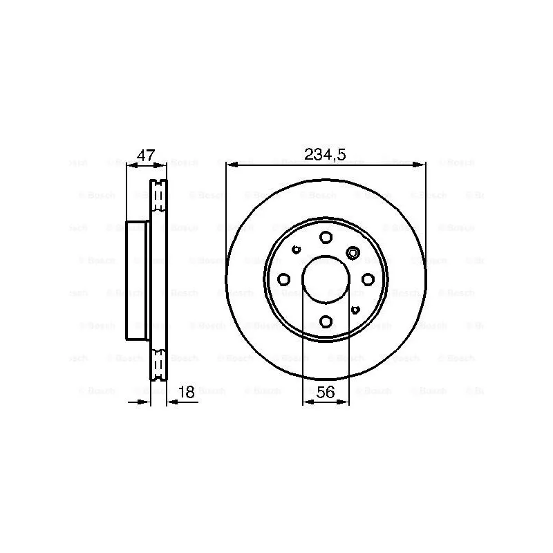 Jeu de 2 disques de frein avant BOSCH 0 986 478 684
