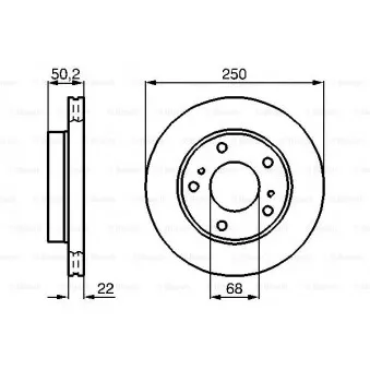 Jeu de 2 disques de frein avant BOSCH 0 986 478 685