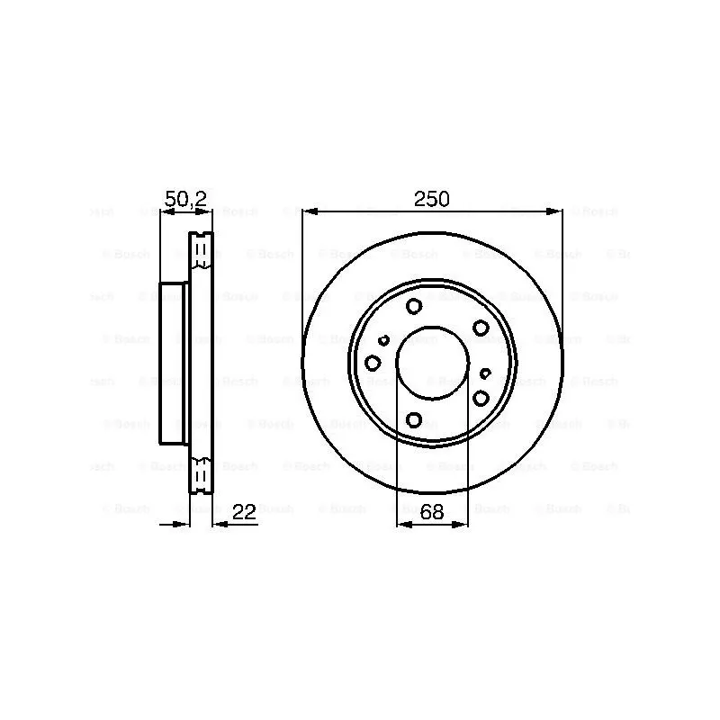 Jeu de 2 disques de frein avant BOSCH 0 986 478 685
