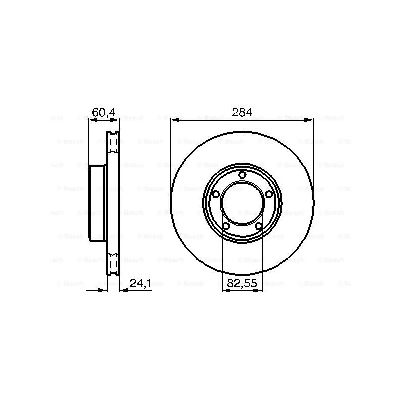 Jeu de 2 disques de frein avant BOSCH 0 986 478 686
