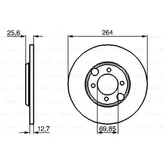 Jeu de 2 disques de frein arrière BOSCH 0 986 478 689