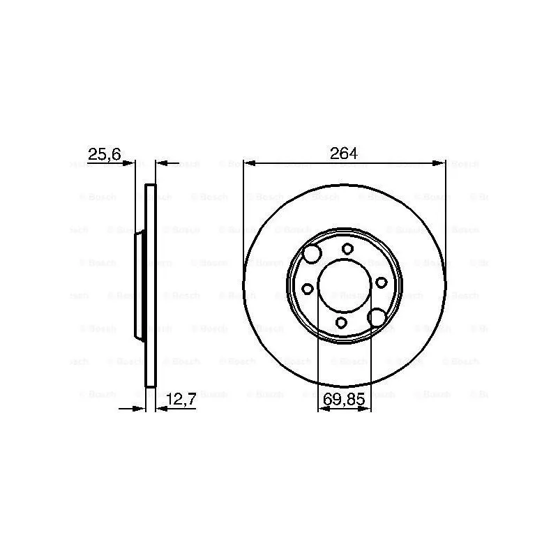Jeu de 2 disques de frein arrière BOSCH 0 986 478 689