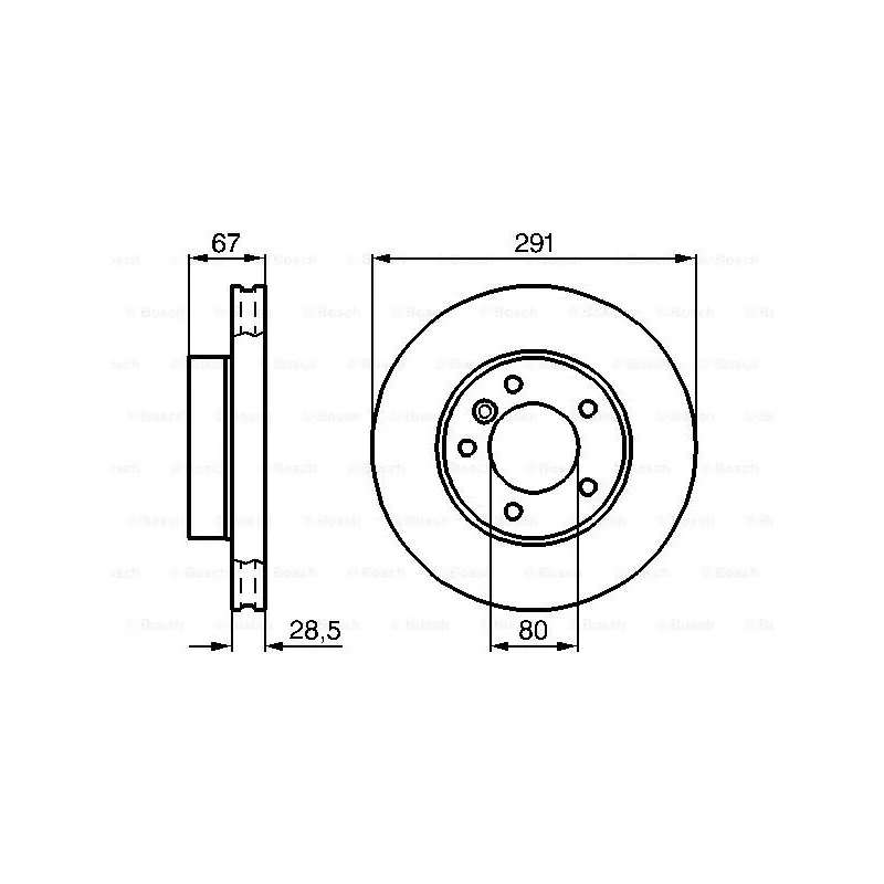 Jeu de 2 disques de frein avant BOSCH 0 986 478 691
